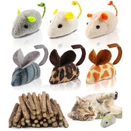 winbarry Pack of 36 Catnip Toys, Catnip Toy, Plush Mouse, Cat Toy, Interactive Cat Toy for Cats and Kittens Toy Mice