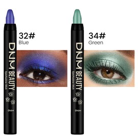 Kaely 2Pcs Cream Eyeshadow Sticks Set for Eyes Waterproof,Blue Shimmer & Green Shimmer Matte Eye shadow Stick Pencil Pen Bulk sombras en crema para ojos 32+34
