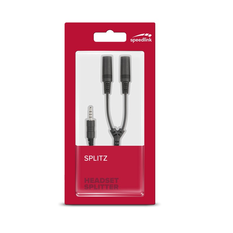 Speedlink Splitz Headphones Adapter (Suitable for Smartphones and Tablets Black