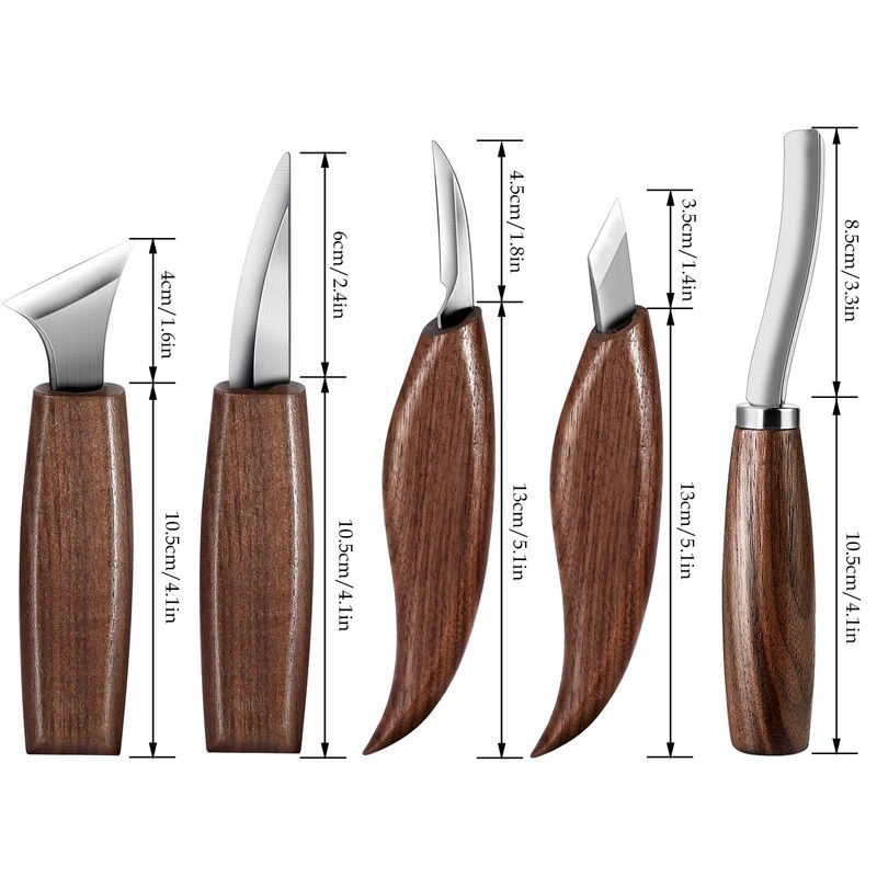 Sttargxing Wood Carving Kit with 6pcs Whittling Knives,Trimming Knife for