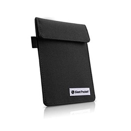 Silent Pocket Signal Blocking Faraday Key Fob Case - Car Anti Theft Device Shielding Against All Signal Types, Including RFID Blocking & Durable Faraday Bag, Fits Most Car Keyfobs (Black, Small)