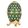 Egg Trinket Box Zinc Alloy Sparkling Rhinestone Exquisite Elegant Metal