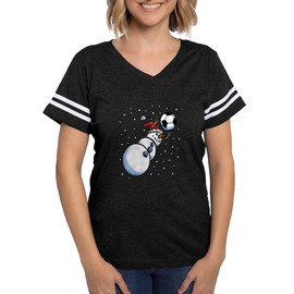 CafePress Goalkeeper Snwoman Men Boys Soccer Christm T Shirt Women's Football T-Shirt Smoke Gray