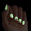 Uñas postizas a presión de Halloween, color borgoña, ovaladas medianas,