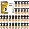 Taiss 30 Sets Threaded Inserts for Wood Furniture Screws 1/4-20