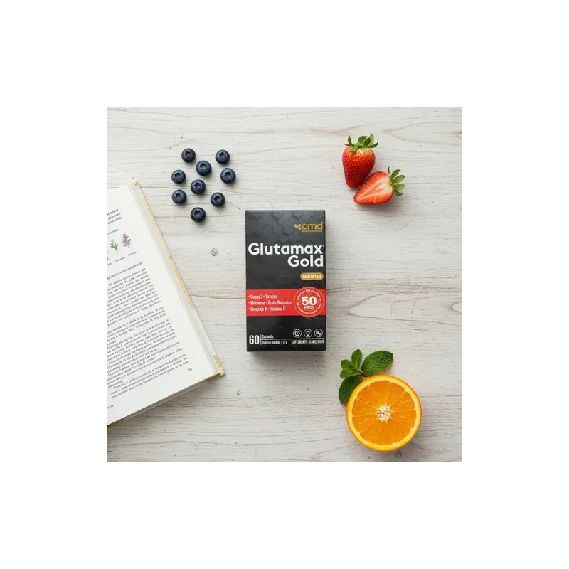 Glutamax Gold 60tab Omega3 Glutámico Complejo Vitaminac