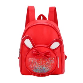 Cute Children Cartoon Rabbit Pattern Outdoor School Bag Baby Kid BackpackRed
