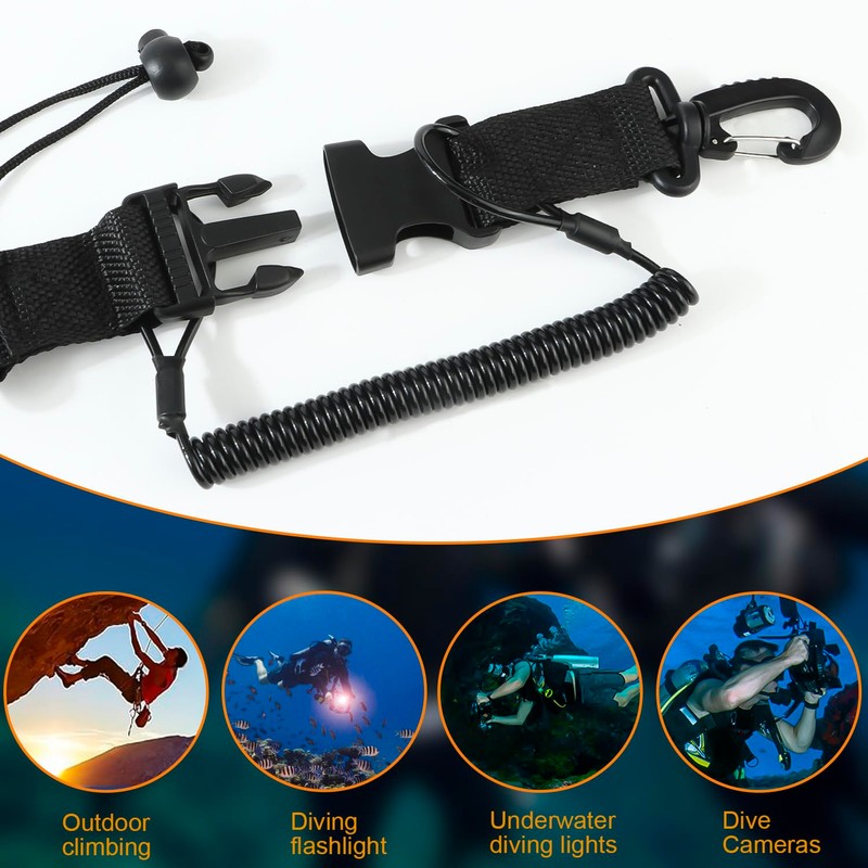 JSMTKJ Pack of 2 Spiral Cable Diving Camera, Diving Camera