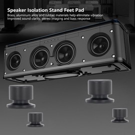 4 Pcs Speaker Insulation Pad Feet Speaker Spikes Pads Shockproof Non-Slip Speaker Resonance Reducer for Turntable Subwoofer Amplifier CD