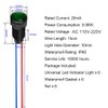Gebildet Pack of 6 Green LED Indicator, Indicator Light, 110-220VAC,