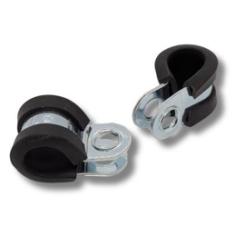 Lumonic 5 x 10 mm pipe clamps with rubber insert, cable clamps for screwing, hose clamp 10 mm, pipe clamps, mounting clamp 10 mm, pipe holder