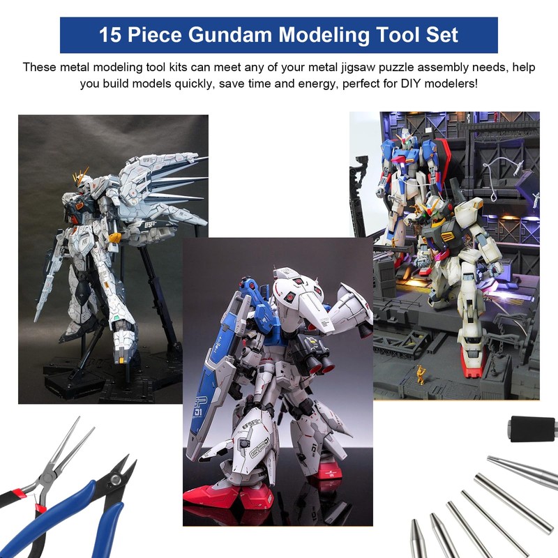 WiMas 15PCS Metal Puzzle Tool Set Metal Model Kits Bending