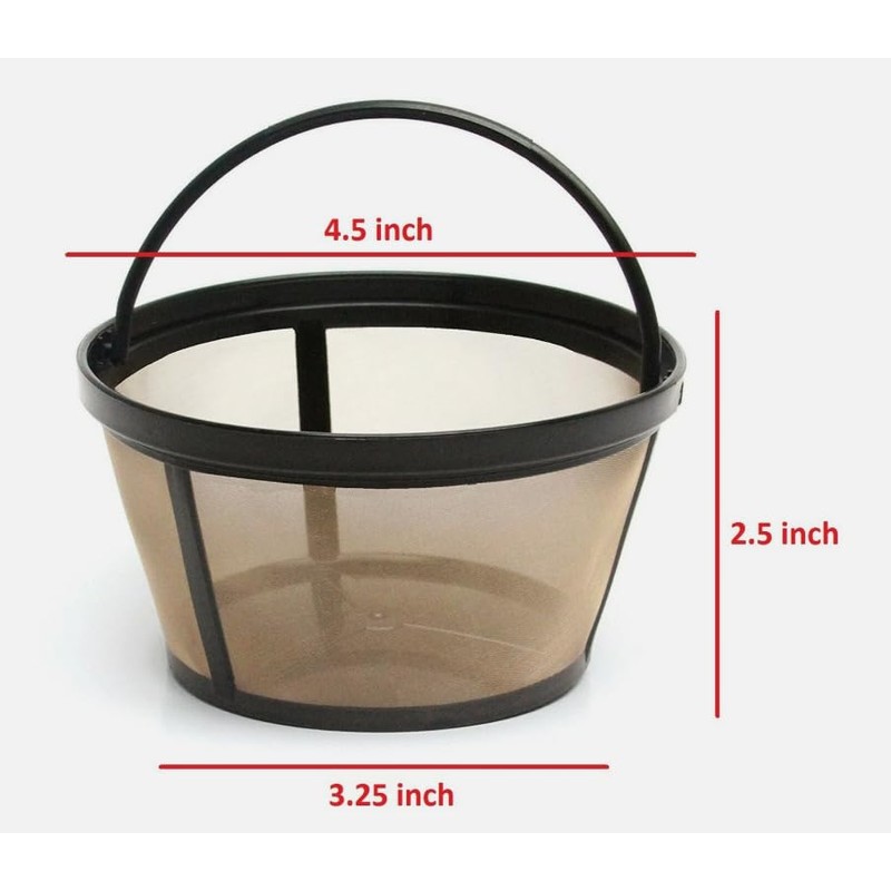 Reusable 8-12 Cup Basket Coffee Filter Compatible with Mr Coffee