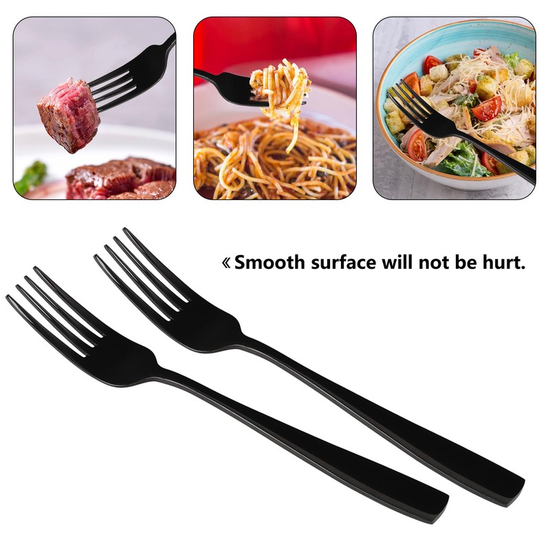 Afromy 12 Pieces Stainless Steel Table Fork Set, Flatware Dinner