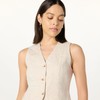 The Drop Women’s Easy Vest, Natural Linen, XL