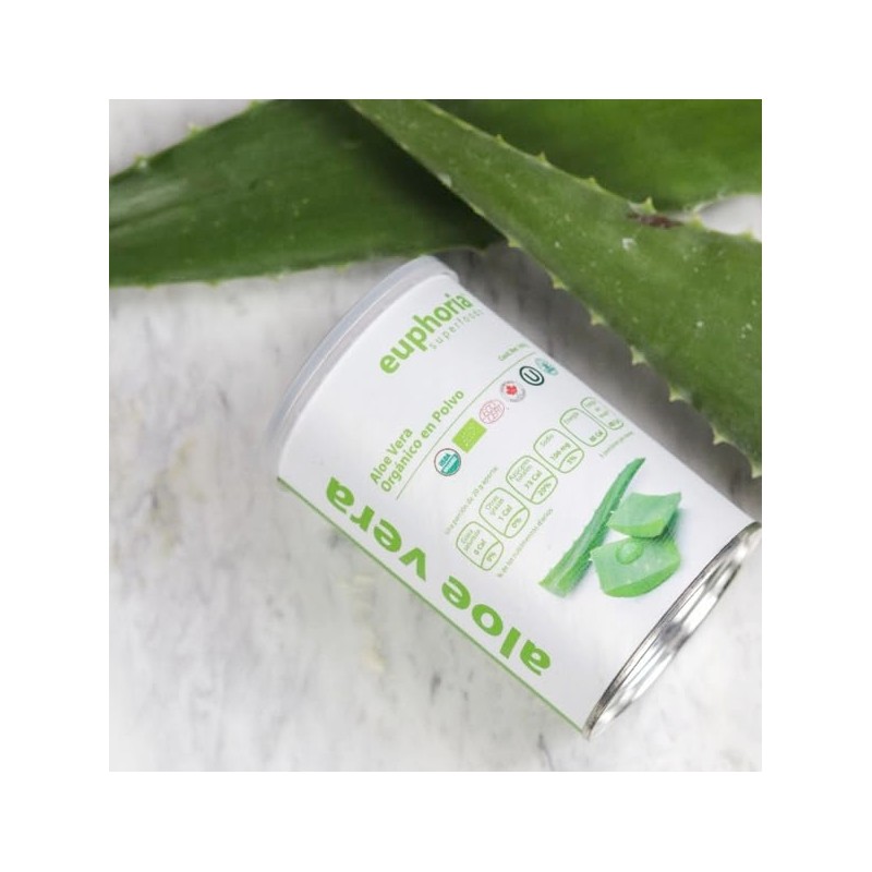 Aloe Vera Orgánico en Polvo, 100g,