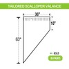 NICETOWN Blackout Kitchen Window Curtains - Thick Tailored Scalloped Valance/Swags