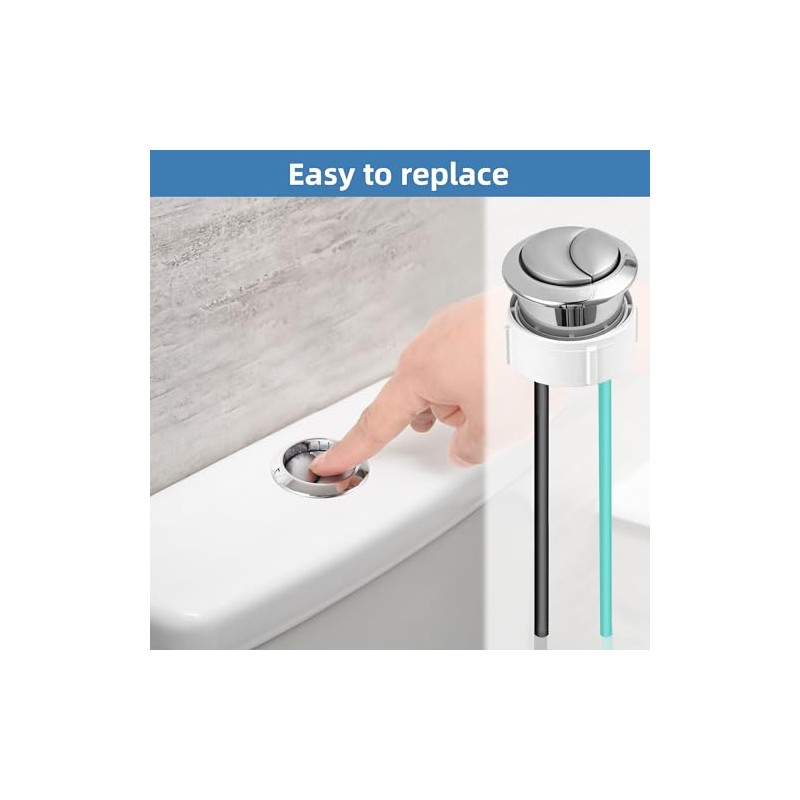 PIHIL 38mm Toilet Push Button Replacement, Dual Flushing Toilet Push