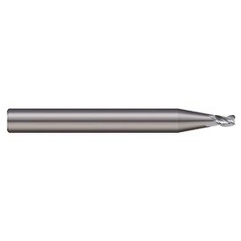 Micro 100 MEF-030-045-010 Corner Radius End Mill, .030" Cutter Dia, .045" LOC, .010" Corner Rad, 2 Fl, 1/8" Shank Dia, 1-1/2" OAL, Uncoated