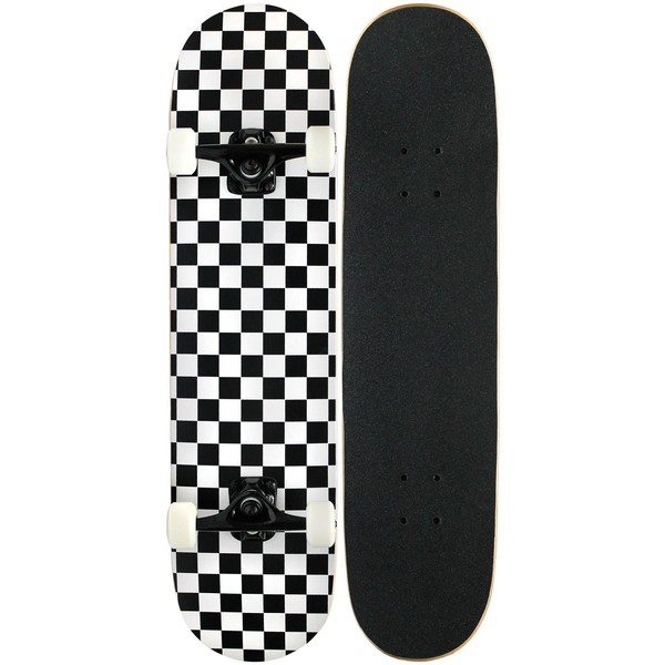 KPC Pro Skateboard Complete, Black and White Checker