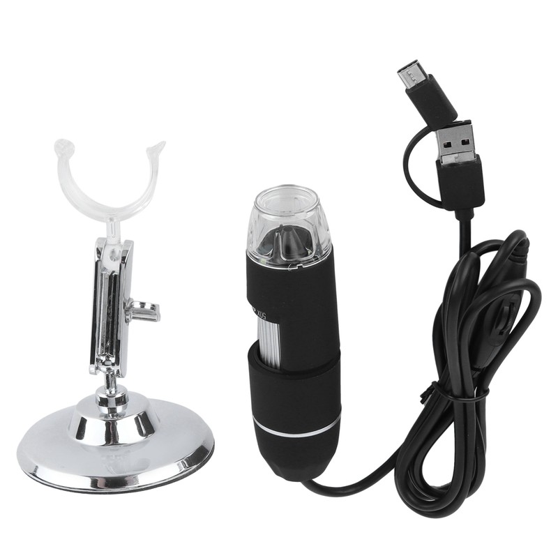 USB Microscope 8LED 1000X 640x480P Microscope with Stand for Android