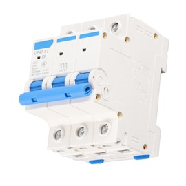 3 Pole Miniature Circuit Breaker Din Rail Mount Circuit Breaker Solar PV System Isolator MCB Safety Breaker AC 400V (6A)