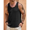 VOGSTART Men's Hollow Out Tanktop Fashion Vest Hollowout Tanktops Sleeveless