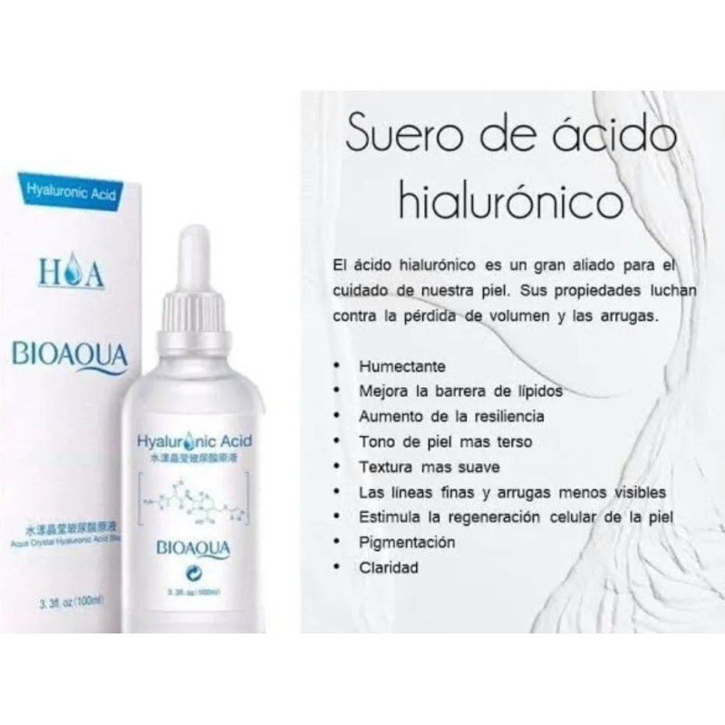 Acido Hialuronico Bioaqua Concentrado Puro 100 Ml Antiedad