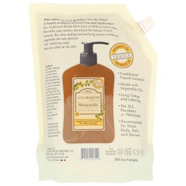 A LA MAISON Honeysuckle Natural Hand Wash Made with Essential Oils - Biodegradable, Plant-Based, Vegan, Cruelty-Free (33.8 Fl Oz Refill Pouch)