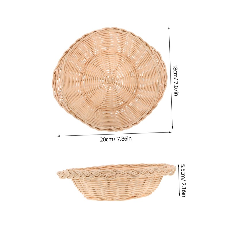 BIUDECO Bread Basket Rattan Large Kitchen Basket Japanese Daiso Style