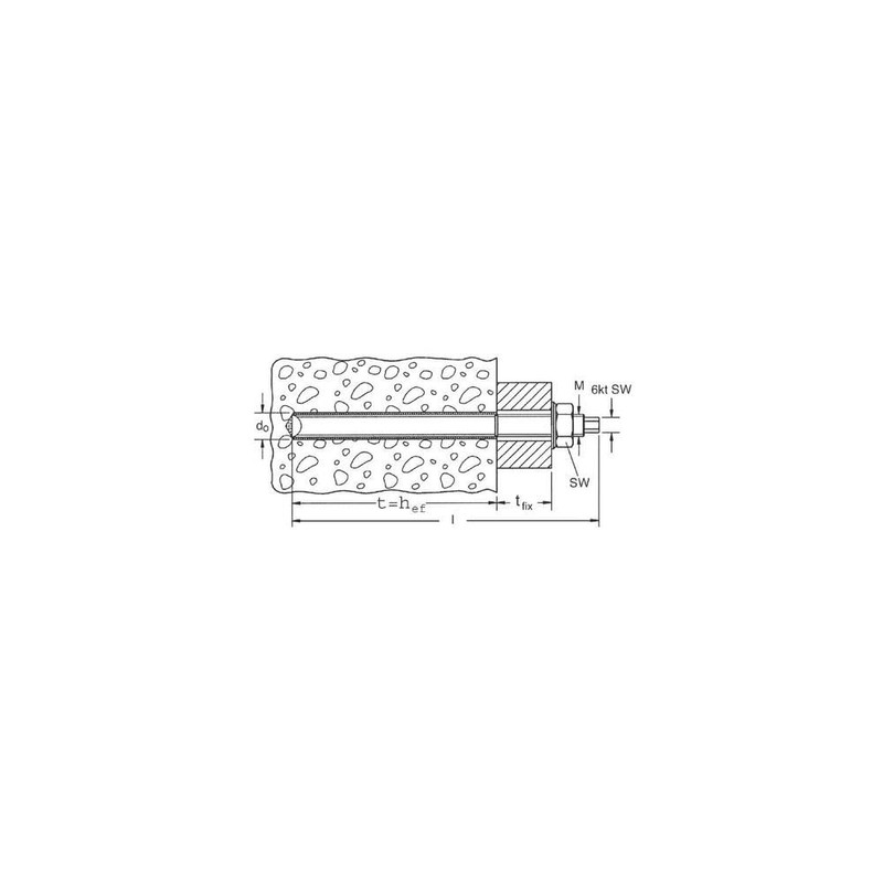 fischer Threaded Rod RG M 10 x 130 GVZ Steel