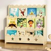 EXPERLAM Scalloped Bookshelf for Kids, 3-Tier Front Facing Book Display