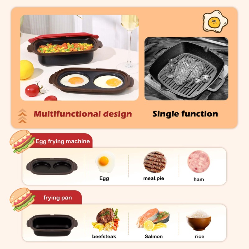 Microwave Egg Cooker & Microwave Grill Pan 3 Pcs with