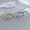 2pcs S925 Opening Adjustable Snake Ring Delicate Compact Row Drill