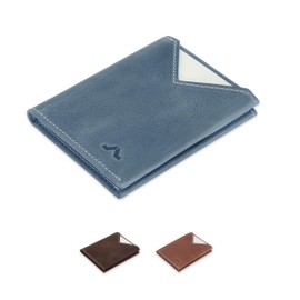 ROIK Small Men's Wallet - Leather Slim Wallet Without Coin Compartment with RFID Protection - Card Holder for 10 Cards - Men's Small & Compact - High-Quality Leather Wallet - Country, Jean, Minimalist