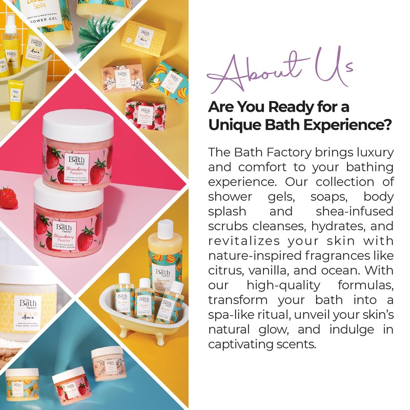 The Bath Factory, Strawberry Shea Body Scrub, 300 g