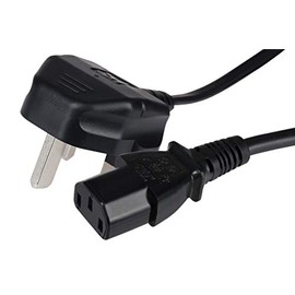 Maplin Power Lead IEC C13 Female Plug to UK 3 Pin Mains Plug 13 Amp Fuse, 2m Cable