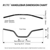 RUTU Universal 7/8" 22mm Dirt Bike Handlebars with Chest Protector