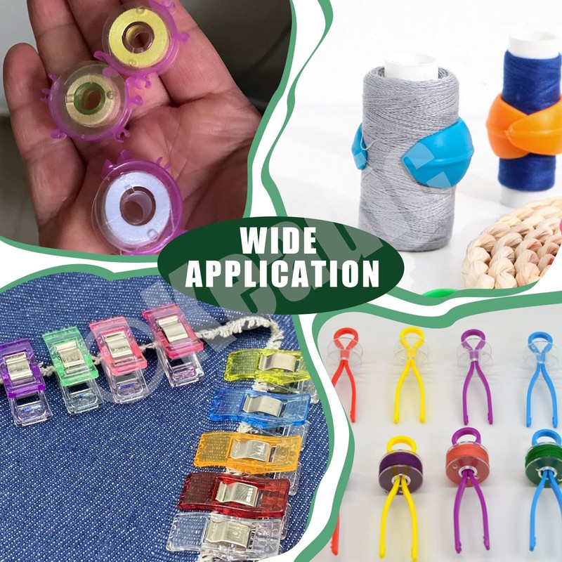 Keadic 154Pcs Bobbin Thread Buddies Set Contains Color Thread Clips