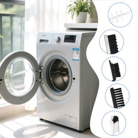 Washing Machine Cleaning Brush Kit, Laundry Deep Clean Tools Accessories, Front Load Washer Machine Cleaner Accessories with 2 Pcs Drum Slot Cleaner Brushes and 5 Pcs Small Cleaning Brush