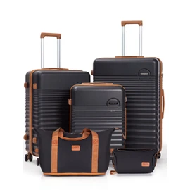 CONCEPTEN Luggage Sets 5 Piece, Suitcases with Wheels, Hardshell Suitcase Set, ABS Carry on Luggage Set with TSA Lock, Travel Luggage