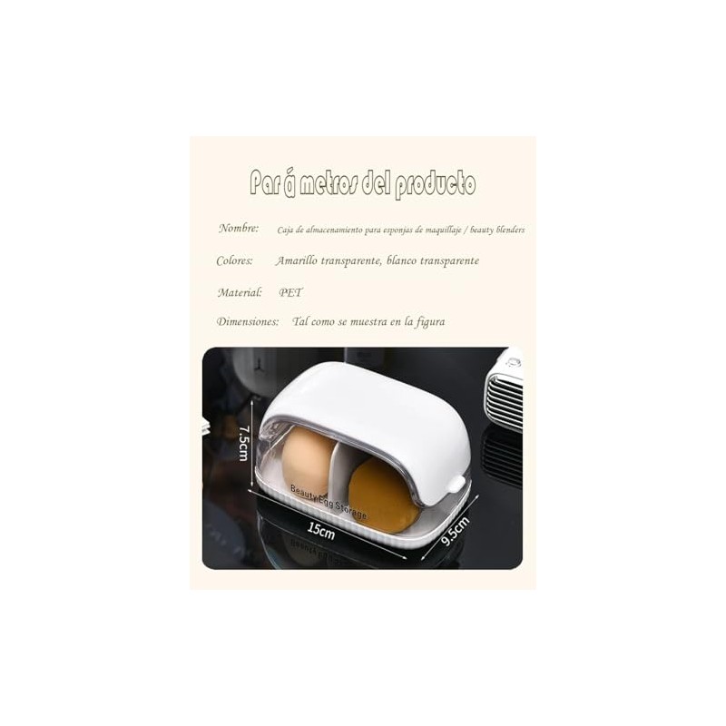 Guibell Soporte de esponja de maquillaje, Estuche Para Esponja De