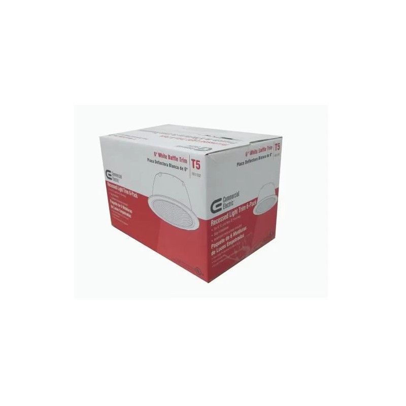 Generic 6 in. R30 White Recessed Light Baffle Trim