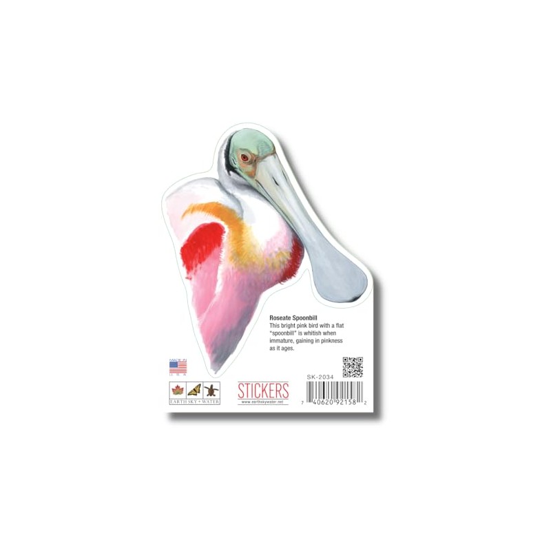 Earth Sky + Water - Roseate Spoonbill - 3.5_ Sticker