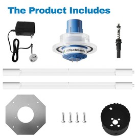 Feeligivin UVC Light for AC System, Air Scrubber Unit for HVAC Ducts and AC Coils Comes with Two UV-C Lamps, Used for Cleaning HVAC Ducts
