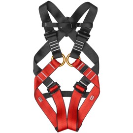 Black Red Polyester Children Full Body Climbing Harness Outdoor Protection Safety BeltBlack Red L (10-14 Years Old)