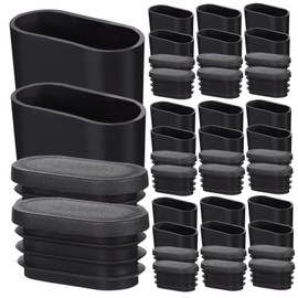 Outanaya 1Set Chair Leg Caps Oval Plastic Furniture Protectors for Table Garden Chairs Easy Installation Non Slip Floor Protection Noise Reduction Durable Furniture Leg