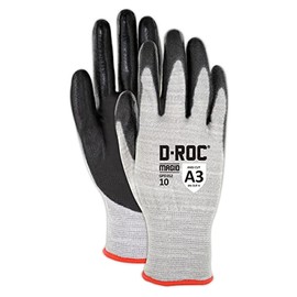 MAGID D-ROC ANSI A3 ESD Polyurethane Palm Coated Work Gloves, 12 Pairs, Size 9/Large, GPD352