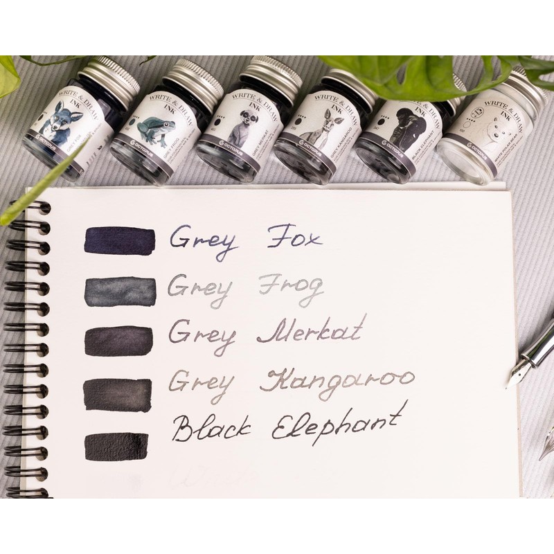 Octopus Write and Draw Ink Set Basic Grey, Waterproof Ink