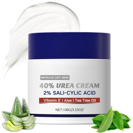 40% Urea Foot Cream, Urea Cream for Cracked Heels And Dry Skin, Foot Cream with 2% Sali-cylic Acid, Deep Moisturizing, Calluse & Corn Remover, Softens Dry & Rough Skin for Foot, Hand, Knee, 100g
